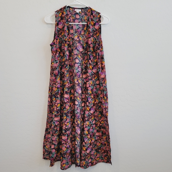 💕 LuLaRoe Colorful Floral Print Joy Vest Women's Size Small - Picture 13 of 13